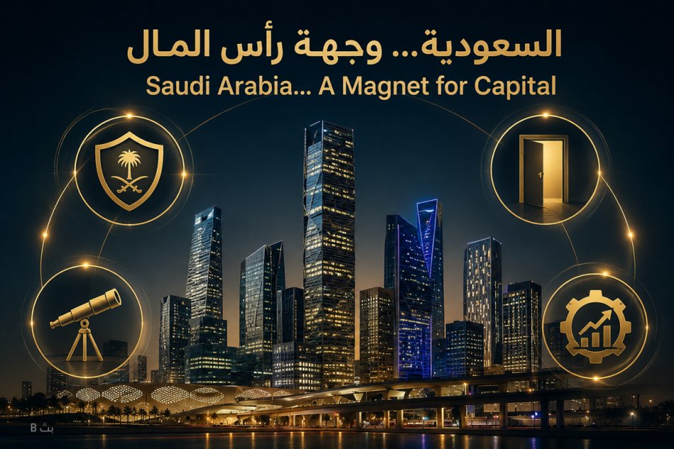 bethpress_news's tweet photo. السعودية.. وجهة رأس المال: لماذا تُعد من أكثر الدول قدرة على استقطاب الاستثمار الأجنبي؟

في عالم تتنافس فيه الدول على جذب رؤوس الأموال العالمية، لا يكفي امتلاك الموارد أو الأسواق الكبيرة وحدها.

فالمستثمر يبحث عادةً عن أربعة أمور رئيسية:

 * الاستقرار.… https://t.co/rUZkT6B0lA https://t.co/hAoDZ2UzFj