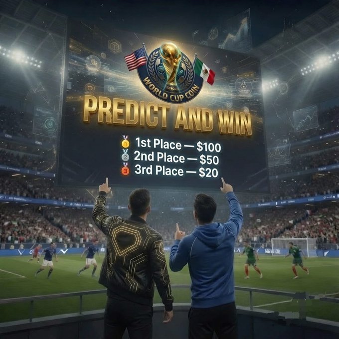 Prinz_Land's tweet photo. ⚽🔥 WORLD CUP 2026 IS HERE! 🔥⚽

Football fans are locked in. The tournament is live. The energy is unmatched.

$WCC is the fan token bringing the World Cup community together on BNB Chain 🚀

🏆 Hold $WCC
⚽ Predict daily matches
👥 Tag 3 friends
🔁 Repost & stand a chance to win rewards

Supply: 10M
Burnt: 1M 🔥
Community-driven and built for football lovers worldwide.

CA:
0xe9762717dce7e6265d0a66193048c67aed929a60

Join:
https://t.co/wVIS7VNWTb

Who's winning the World Cup? 👇
Drop your prediction and let's see who gets it right.

#WorldCup2026 #WCC #BNBChain #Crypto #FootballWorldCup