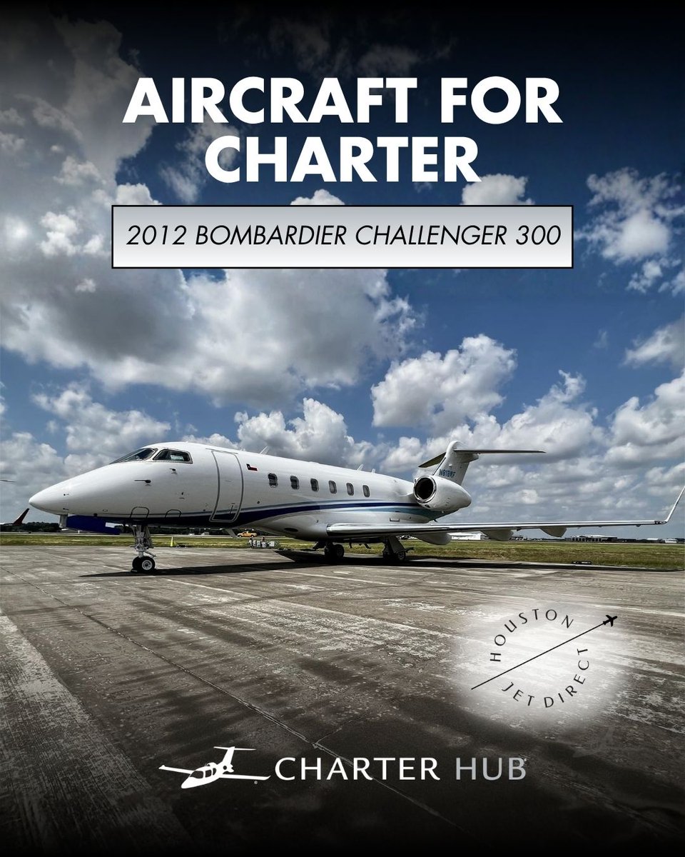 CharterHub's tweet photo. BOMBARDIER CHALLENGER 300

Click the link to request a quote!
🔗https://t.co/nynPlhoJLd

✈️ IFR-equipped super-midsize jet performance
🛋️ Up to 9 passengers
📶 Complimentary WiFi 
🚻 Aft lavatory for added comfort
⚡ Spacious cabin designed for comfort and productivity https://t.co/AttVOGVME5