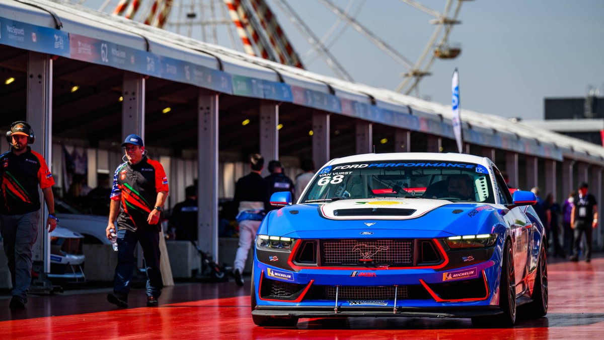 MustangChall's tweet photo. Throwback to our visit to France 🇫🇷📍Looking back at last year’s Le Mans Invitational, where the Dark Horse R made its European debut. It was the ultimate business trip, bringing a full grid of cars to tackle the world's most iconic circuit! 
@FordRacing @IMSA https://t.co/bI0YPVJIqO
