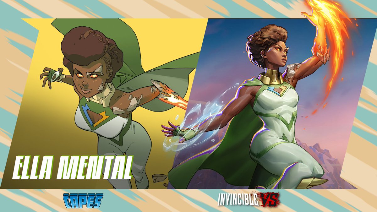 InvincibleVS's tweet photo. Ella Mental makes her debut across "Capes" and Invincible VS. https://t.co/zRxEyVLaFA