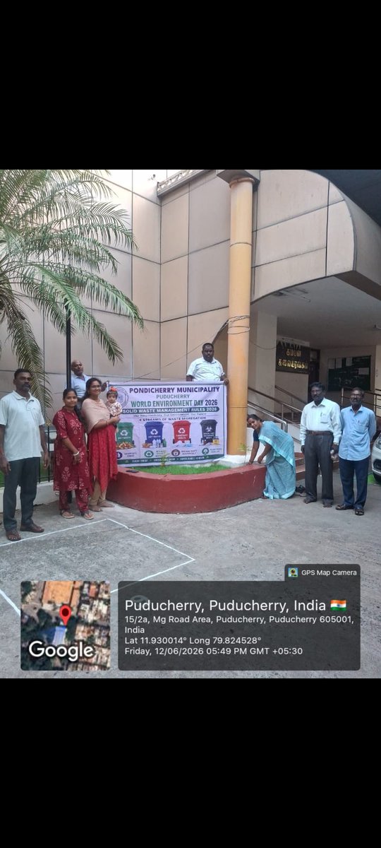 Pdymunicipality's tweet photo. World Environment Day 2026 – ‘Ek Ped Maa Ke Naam’ Plantation Drive
As part of the World Environment Day 2026 celebrations, Pondicherry Municipality conducted a plantation drive under the ‘Ek Ped Maa Ke Naam’ initiative.
#WED2026
#SwachhBharat https://t.co/eZO9itSzG1