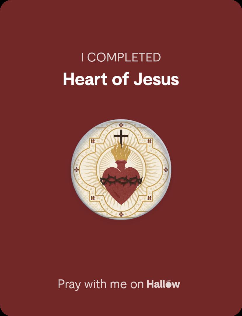 Wrangler2324's tweet photo. Just completed Heart of Jesus on Hallow. Check it out: https://t.co/QGW5oQJ5UL https://t.co/1Mj2VhWNoY