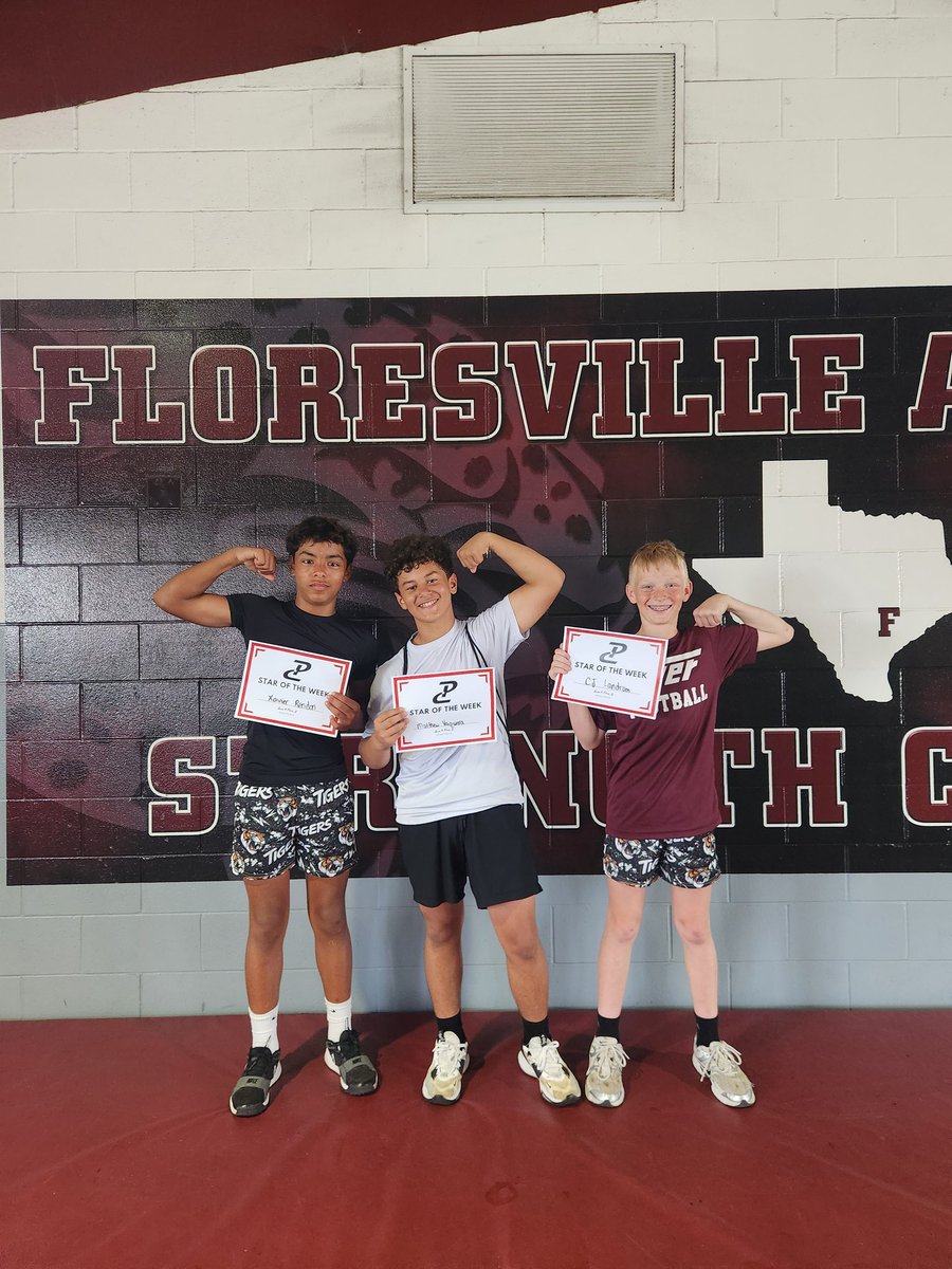 PCnowisthetime's tweet photo. What a GREAT 1st week over @FloresvilleAth❗️The Tigers &amp; Jags BELIEVE in themselves &amp; each other so much, that they don't have to think; they KNOW the person next me has my back!

S/O to ⭐️s of the week
HI: Jeremiah, Carlos &amp; Cole
Female: Emma &amp; Brooke
Devo: Xavier, Matthew &amp; CJ https://t.co/koBEs8gaUJ