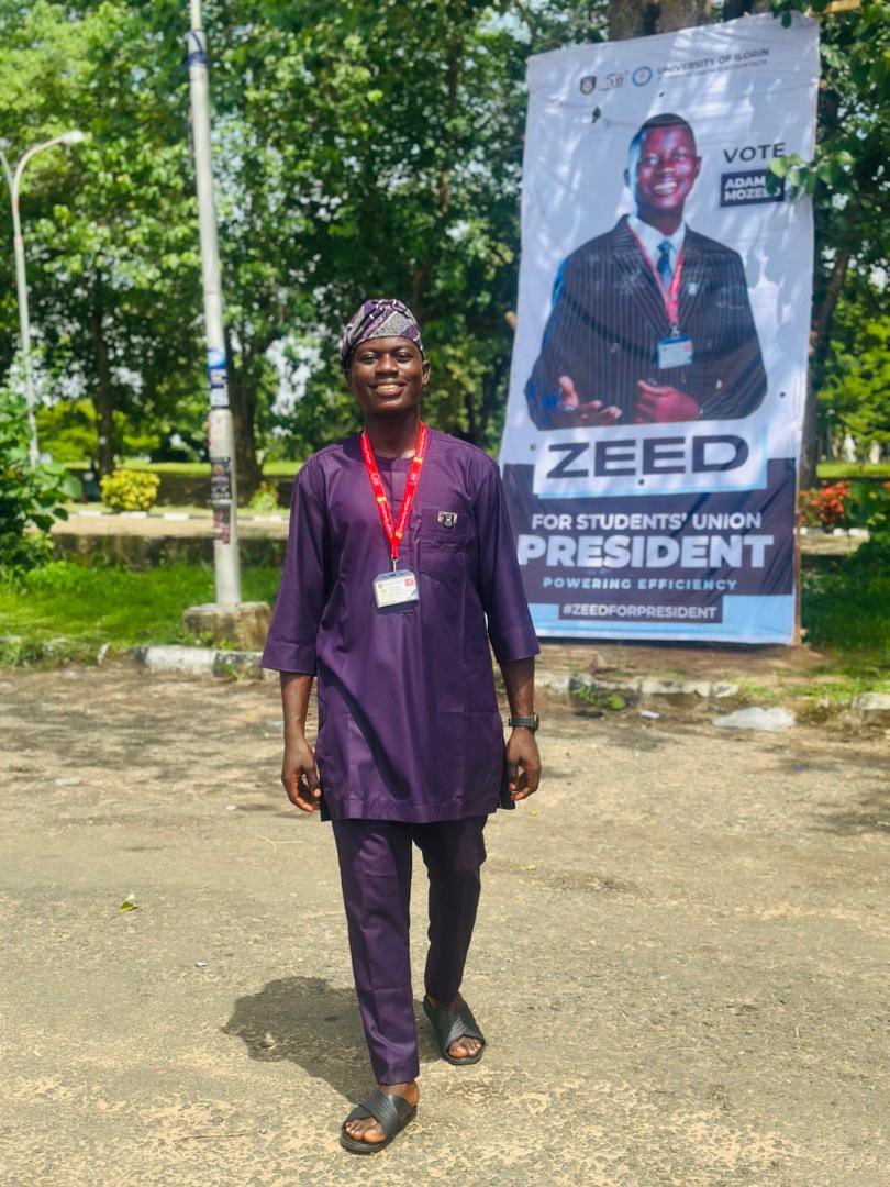 TheAdamMozeed's tweet photo. MODEL and EFFICIENT Unilorites, it’s Friday the 12th, Nigeria’s Democracy Day Anniversary and my MANIFESTO Presentation at the Students’ Union Building. I am ready to JUSTIFY the POWER movement and also BRING more Unilorites on BOARD this sailing SHIP. We’ve SHOWN motion, now let’s POWER♟️💙!

#ZEED4SUPRESIDENT
#POWER4ALL
#UnilorinDecides26