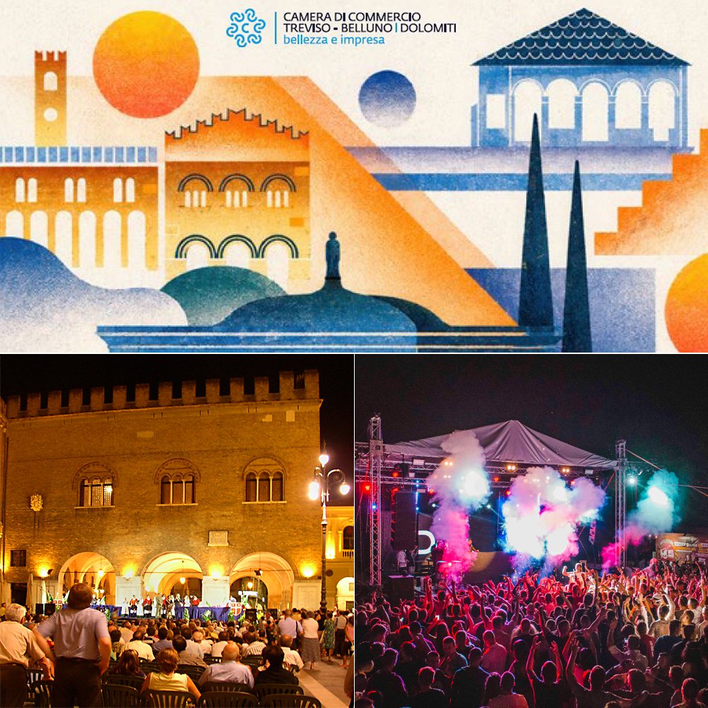 Trevisoinfo's tweet photo. 🎷 TREVISO D'ESTATE 2026 🎷 📅 Giugno – 26/09/2026
200+ eventi a Treviso: Sile Garden, Comici in Loggia, Saxophone Festival, Rassegna del Folclore e tanto altro. L'estate trevigiana è qui! ☎️ Info: https://t.co/J9mziOelkk #trevisocity #estate #cinemaallaperto #festadeiburanelli https://t.co/42f77WZkDm