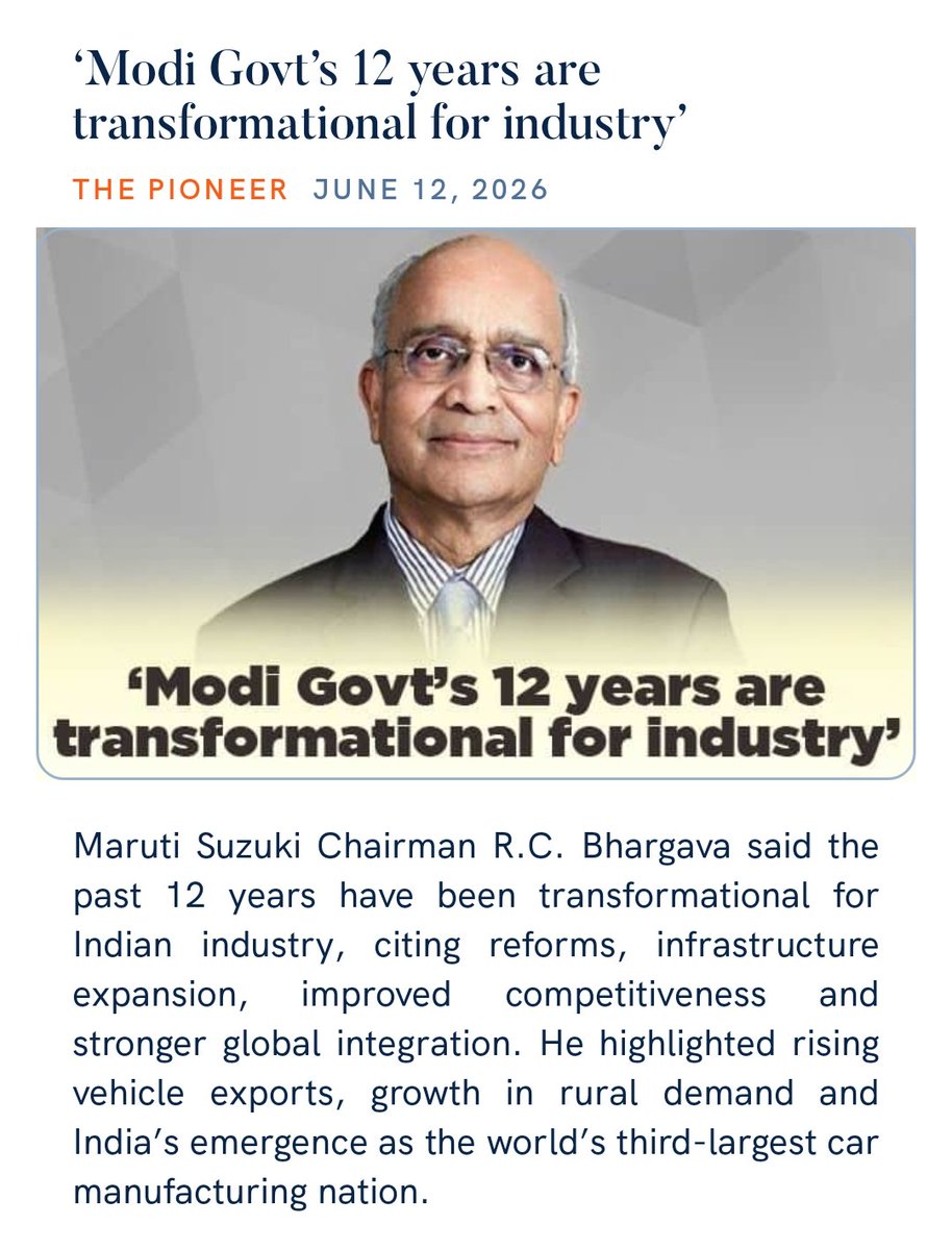 SATYAMDMD's tweet photo. ‘Modi Govt’s 12 years are transformational for industry’
https://t.co/v8WSbzFlk7

via NaMo App https://t.co/3FXnAwaB4Q