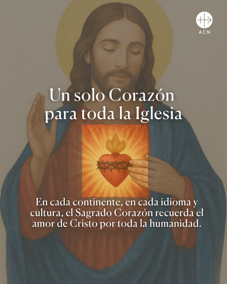 ACNMex's tweet photo. Hoy, 12 de junio, celebramos el Sagrado Corazón de Jesús.

Un Amor que no conoce fronteras y que sigue sosteniendo a la Iglesia en todo el mundo. ✝️
Desde todos los continentes se eleva una misma oración y una misma esperanza: permanecer cerca del Corazón de Cristo.

🙏 Que el Sagrado Corazón de Jesús proteja a la Iglesia más necesitada y fortalezca la fe de todos los cristianos del mundo.

¡Descansa en el Sagrado Corazón de Jesús tus intenciones! Comenta ❤️‍🔥 y nos uniremos todos en oración por tus necesidades.