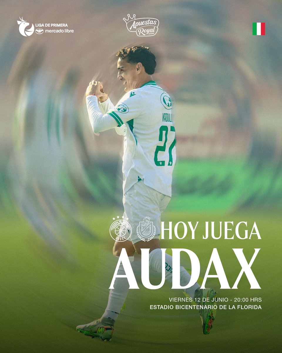 audaxitaliano's tweet photo. ¡Hoy juega el amor de nuestras vidas! 💚

Esta noche en casa y todos juntos para cerrar la primera rueda de la Liga de Primera Mercado Libre 2026 ✊

#ForzaAudax🇮🇹 https://t.co/CHsHu0gDpg