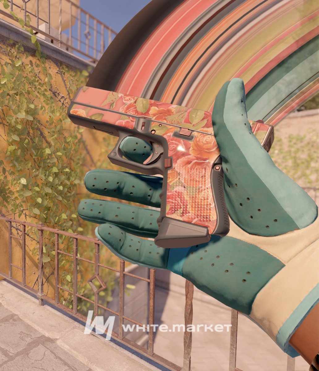 Cs2 Nails Pixel stretch trend with CS2 skins