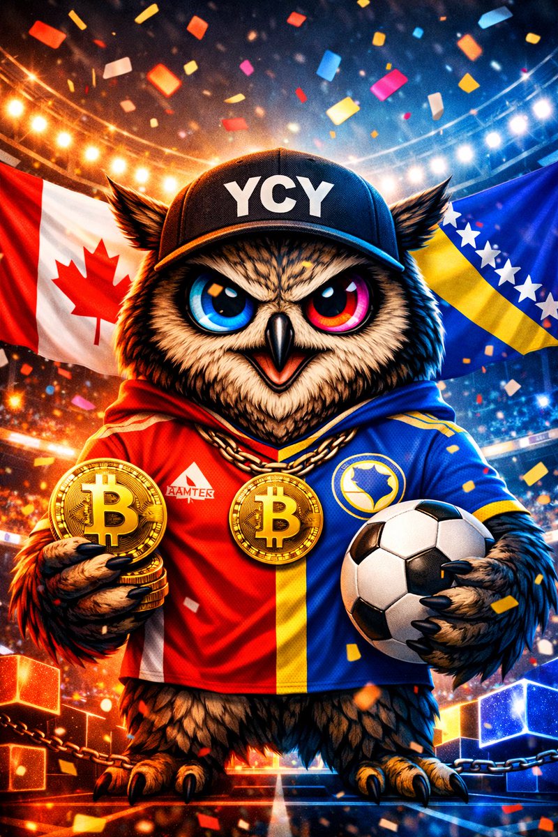 youthcoin13's tweet photo. 🦉⚽ Two nations, one spirit — Canada 🇨🇦 x Bosnia 🇧🇦
$YCY stands for unity, power, and crypto passion.
Let’s play, let’s build, let’s rise.
#YCY #CryptoWorldCup https://t.co/YaCohTElvP