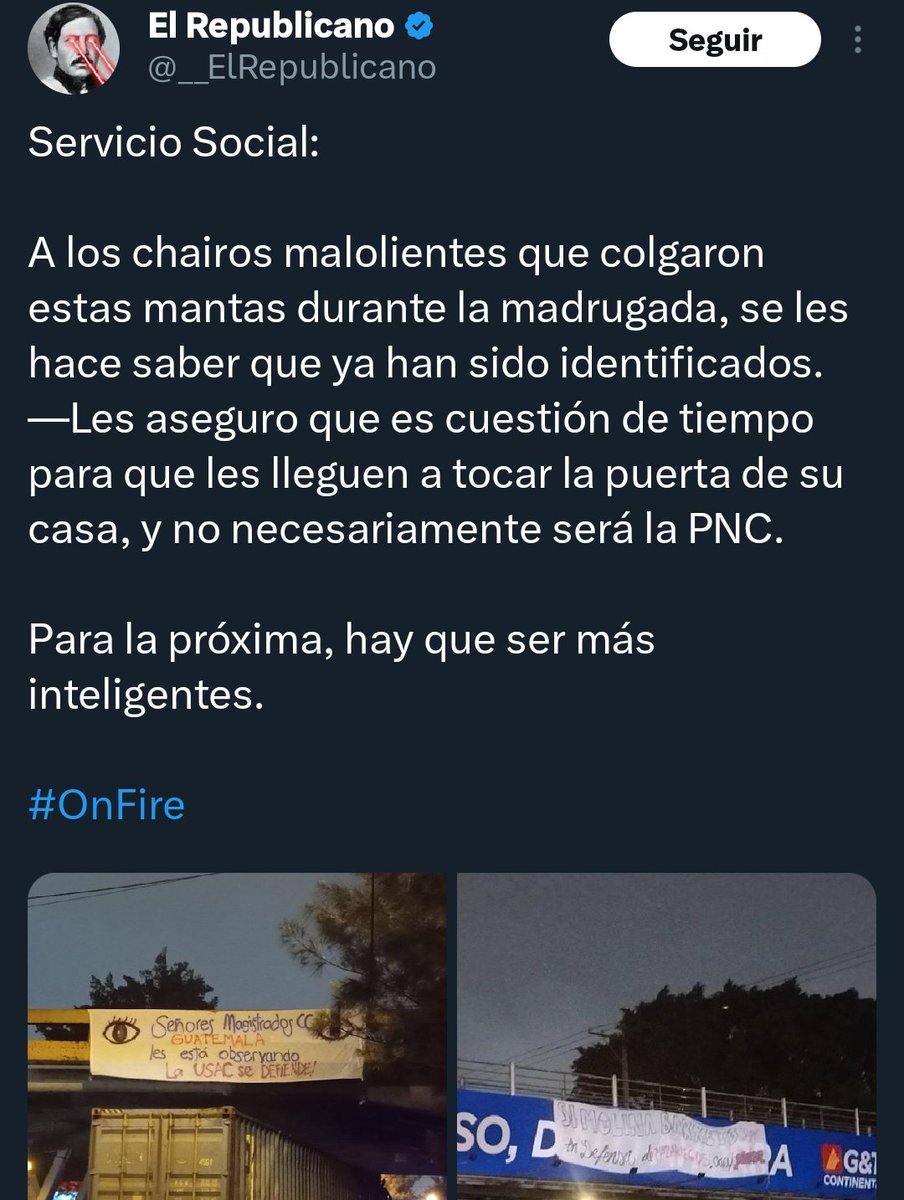 losArzuTeEspian's tweet photo. No tengo pruebas pero tampoco dudas de que esto es el trabajo del #CIACS de la #MuniGuate
Ellos están infiltrados en todas las cámaras de seguridad, pueden ubicar a cualquier persona https://t.co/6FWBvt5IxK