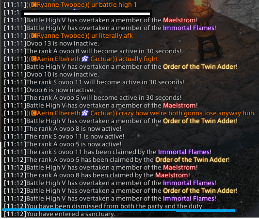 Ryanne_Ada's tweet photo. PVPers are mentally ill. An afk member of my party was crying to lose faster so we could requeue. I pointed out they were afk, I got vote dismissed. Awesome.

Literally only did frontline for the daily roulette and this is what I get queue'd into. https://t.co/PWSTTp1ZI8