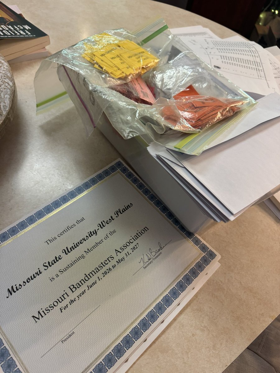 MoBandmasters's tweet photo. Prepping for the 57th annual MBA Convention next week @MVLakeResort #mealtickets https://t.co/BojvNEYaaK