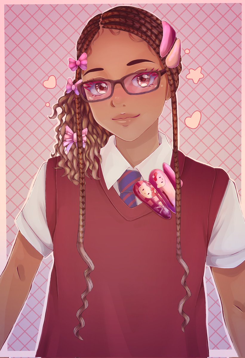 sazpew_'s tweet photo. Saw a video by l1ttlebloss0m on tiktok and thought her style looked very fun so I drew her lol https://t.co/wJy5tAlDoC