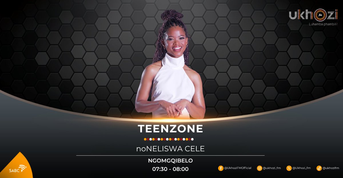 ukhozi_fm's tweet photo. Teenzone no-@neliswa_cele kusukela ngo 07:30-08:00
https://t.co/fVbGCSQhNI
#Teenzone #UkhoziFM #UkhoziFM66 https://t.co/OhBXhQ09BI