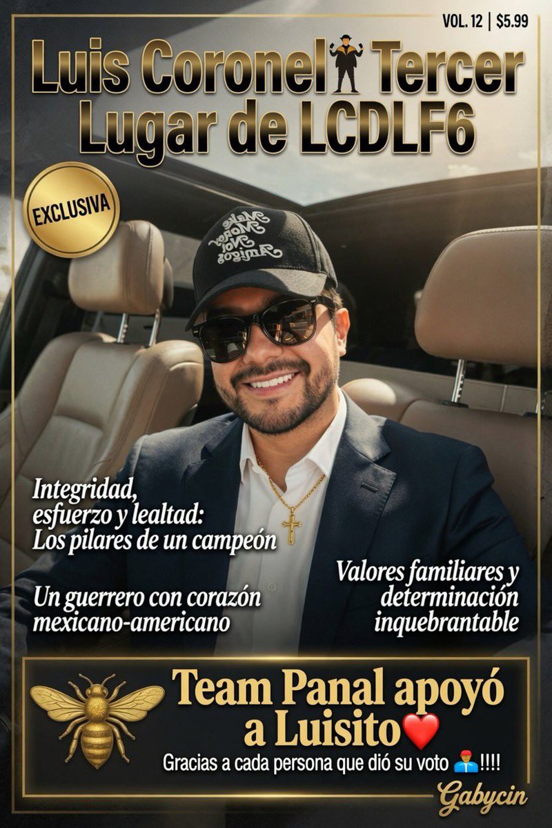 Leo100882's tweet photo. Nuestro Campeón Luis Coronel
Quedo en Tercer lugar 🥉 en #LCDLF6
#LuisGanador
#LuisCoronel https://t.co/nG7vK8nuNm