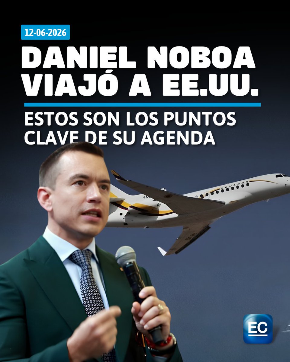 elcomerciocom's tweet photo. ⟫ https://t.co/1pfDiDw3F9 | ✈️ Daniel Noboa y una comitiva ecuatoriana visitarán Estados Unidos durante cuatro días https://t.co/QvI2kMllAO