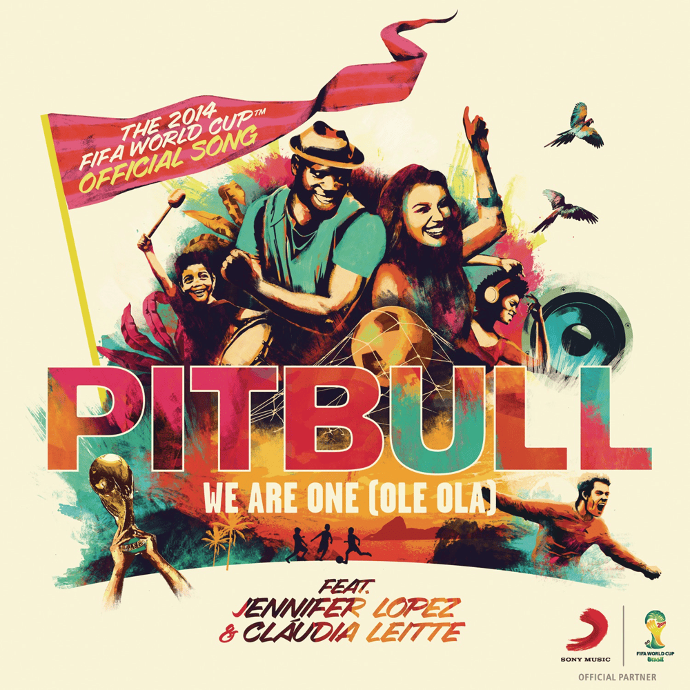 chartdata's tweet photo. Pitbull, Jennifer Lopez and Claudia Leitte's "We Are One (Ole Ola) [2014 FIFA World Cup Song]" debuts at #174 on the global Spotify chart with 1.274 million streams. https://t.co/vVHVOFv3gY