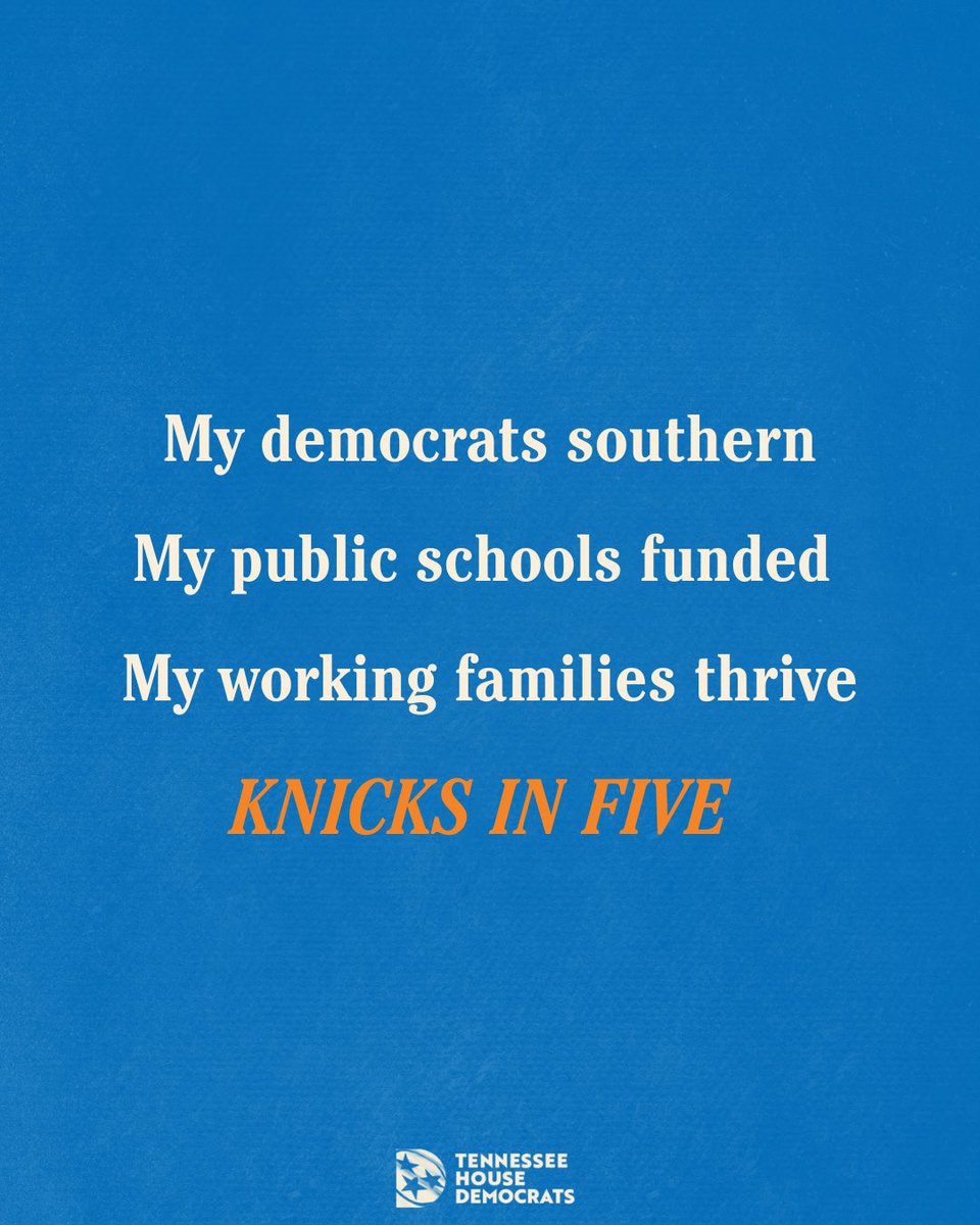 TNDemocrats's tweet photo. go Knicks 🏀 https://t.co/KXo7LU6nML