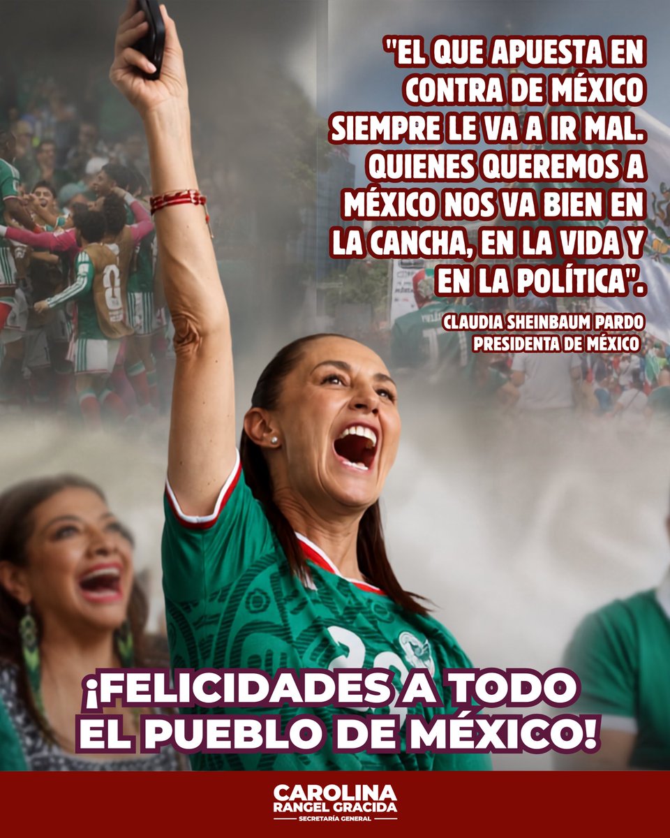 CaroRangelG's tweet photo. ¡El que no quiere a su patria no quiere a su madre!🇲🇽 https://t.co/wFvCx59kTX