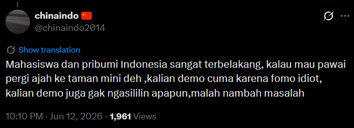 ansmelk's tweet photo. @chinaindo2014 @tanyakanrl sampah in question🤣🤣🤣jujur seru ragebait lu tp kalo bukan ragebait berarti lu dongo beneran🤭🤭🤭 https://t.co/Q9Cdgy8q5o