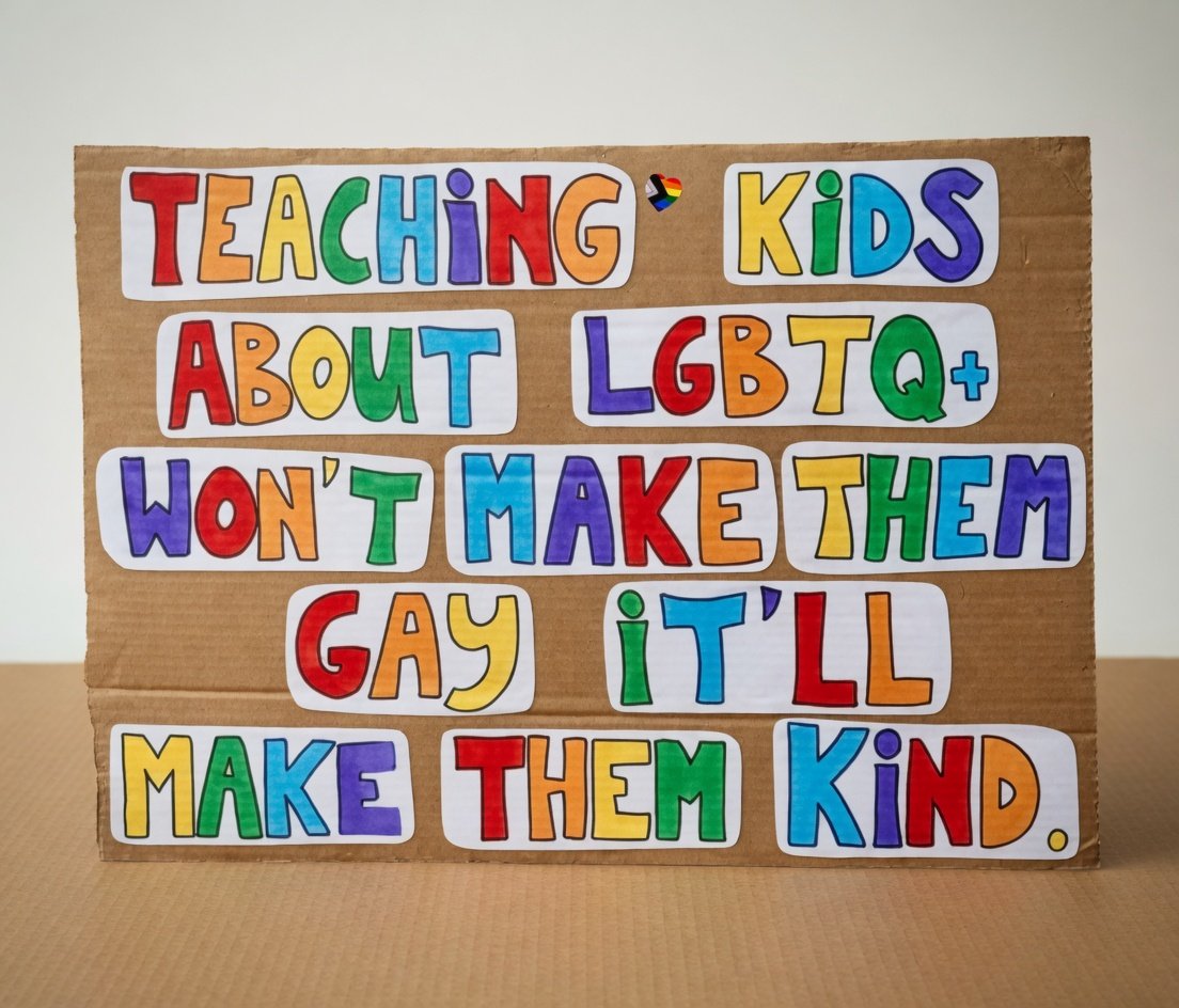 ronnieagabajr's tweet photo. Teaching kids about LGBTIQ+ people doesn’t “turn” them into anything, it helps them grow into kind, informed, and empathetic humans.

When we talk openly about love, identity, and respect, we build communities where everyone belongs. Because understanding isn’t dangerous, ignorance is.

Let’s raise a generation that celebrates diversity, stands up for inclusion, and knows that kindness is strength. 

Education is love in action.