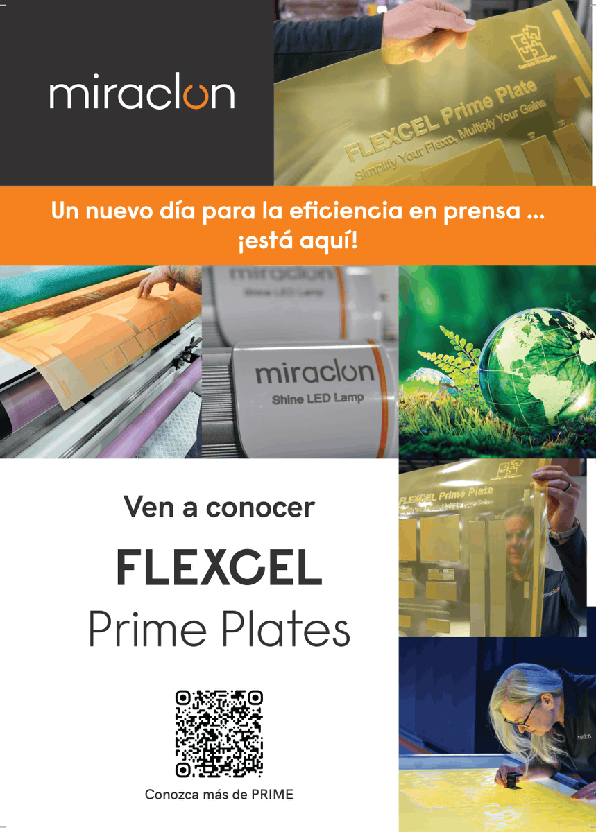El_Impresor's tweet photo. El futuro de la impresión de empaques exige dos cosas: eficiencia implacable y un compromiso claro con la sustentabilidad. Con FLEXCEL Prime Plates de Miraclon, obtienes el control total en prensa con una tecnología que responde a las demandas del mercado actual. https://t.co/wl4yQdGy38