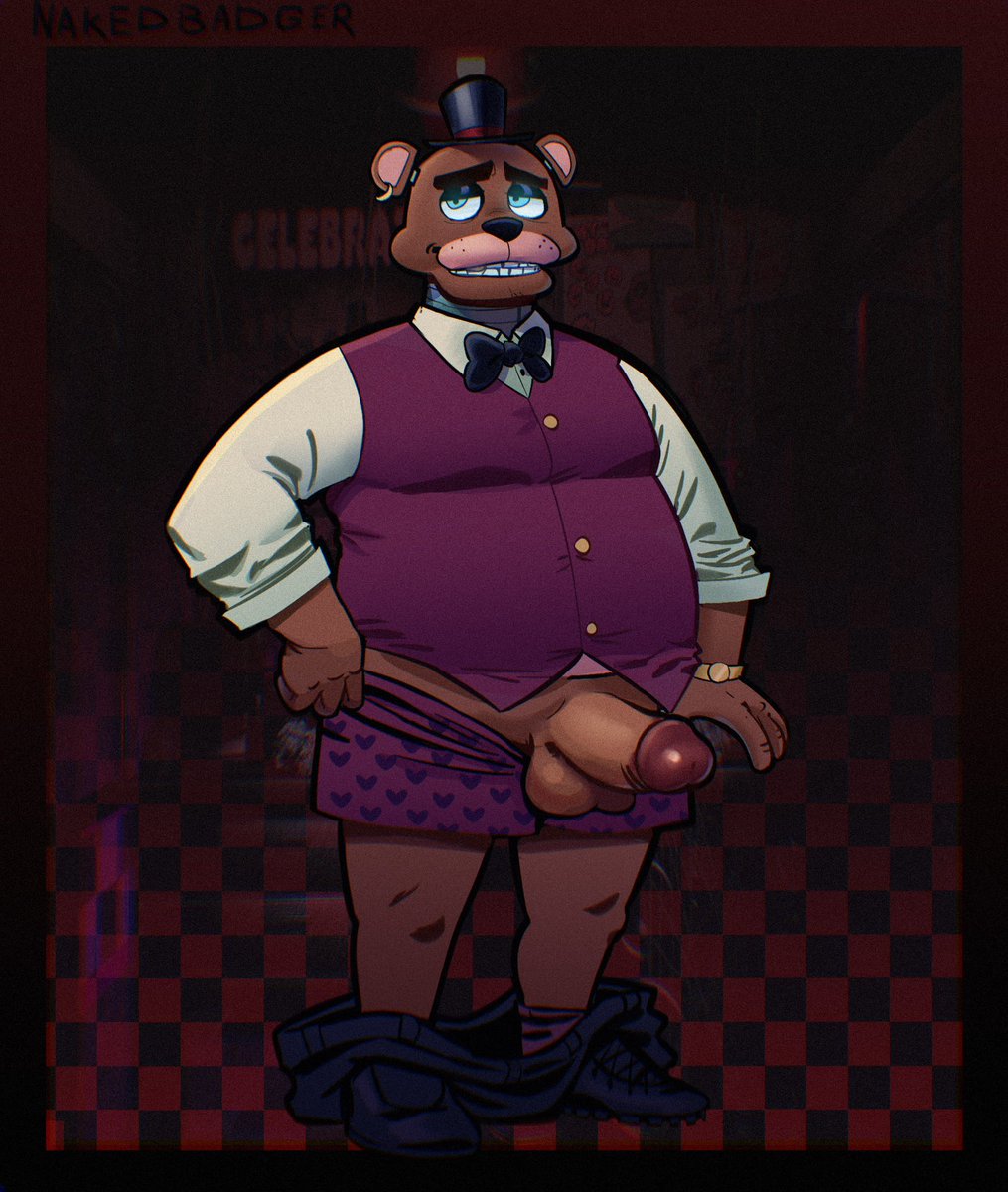 clothlessBadger's tweet photo. Freddy glad to see the new security guy 
#fnaf #nsfw https://t.co/44OgZk7z0X