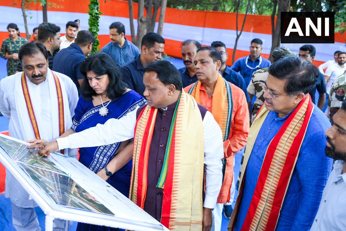ANI's tweet photo. Odisha CM Mohan Charan Majhi, in the presence of Works Minister Prithviraj Harichandan, attended the groundbreaking ceremony for the Jayadev Vihar–Nandankanan road corridor and flyover projects in Bhubaneswar.

The infrastructure projects aim to ensure seamless traffic flow, reduce congestion, improve road safety, and enhance connectivity across the Odisha capital. BJP MP Aparajita Sarangi and local MLA Babu Singh were also present on the occasion with the CM