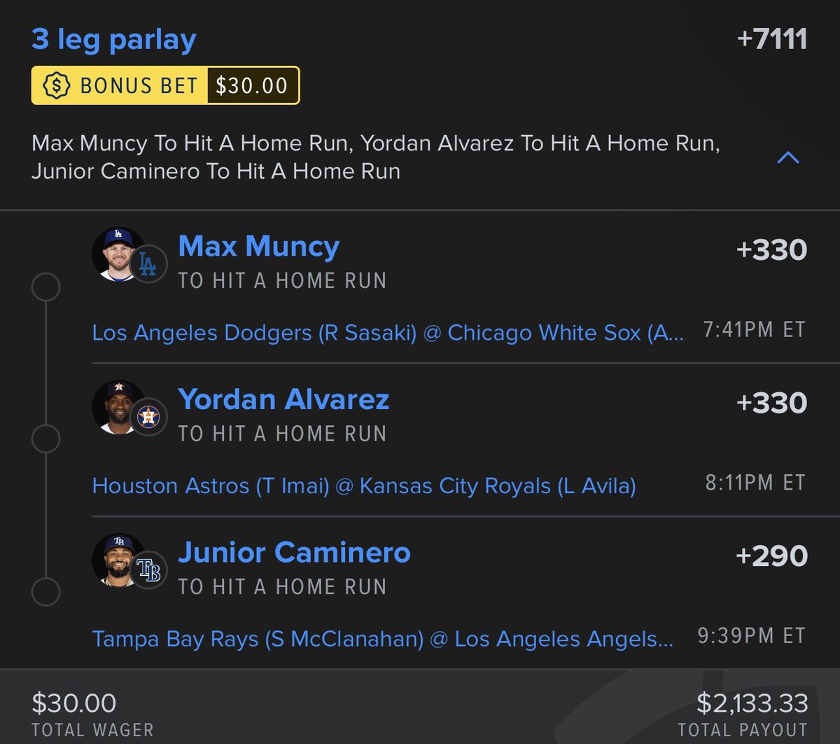 THEGAMBLINGGAWD's tweet photo. Friday Dingers!💣

@Playbook 

#GGWIN #GGFREE https://t.co/MGzSCfFgHK