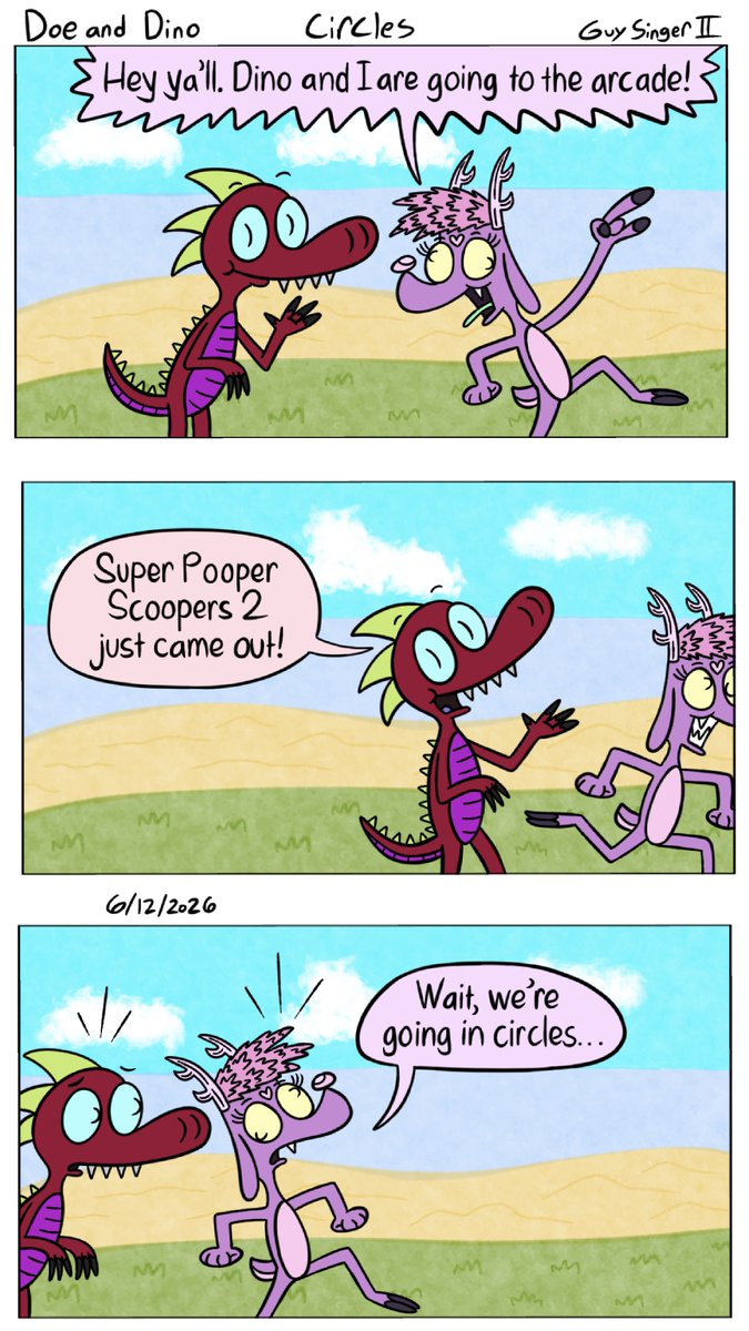 GuyII15's tweet photo. Circles #art #cartoons #comics #funnies #doe #dino #fuckai https://t.co/mSYIgHbAA2