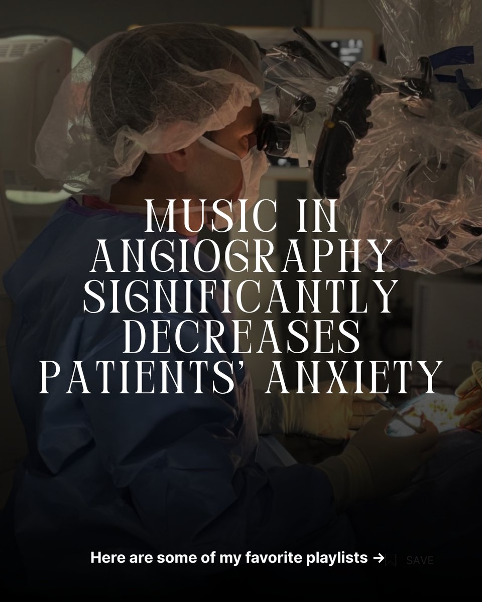 chriskellnerMD's tweet photo. We studied music therapy in the OR, and it turns out that patients feel much more comfortable when music is playing. 

I like to ask patients what they want us to play. Sometimes it's Taylor Swift, sometimes it's Bach.

These are some of my favorite playlists. What would you pick if you were the patient?

🔗 The study: https://t.co/2Z6ILrXSJl