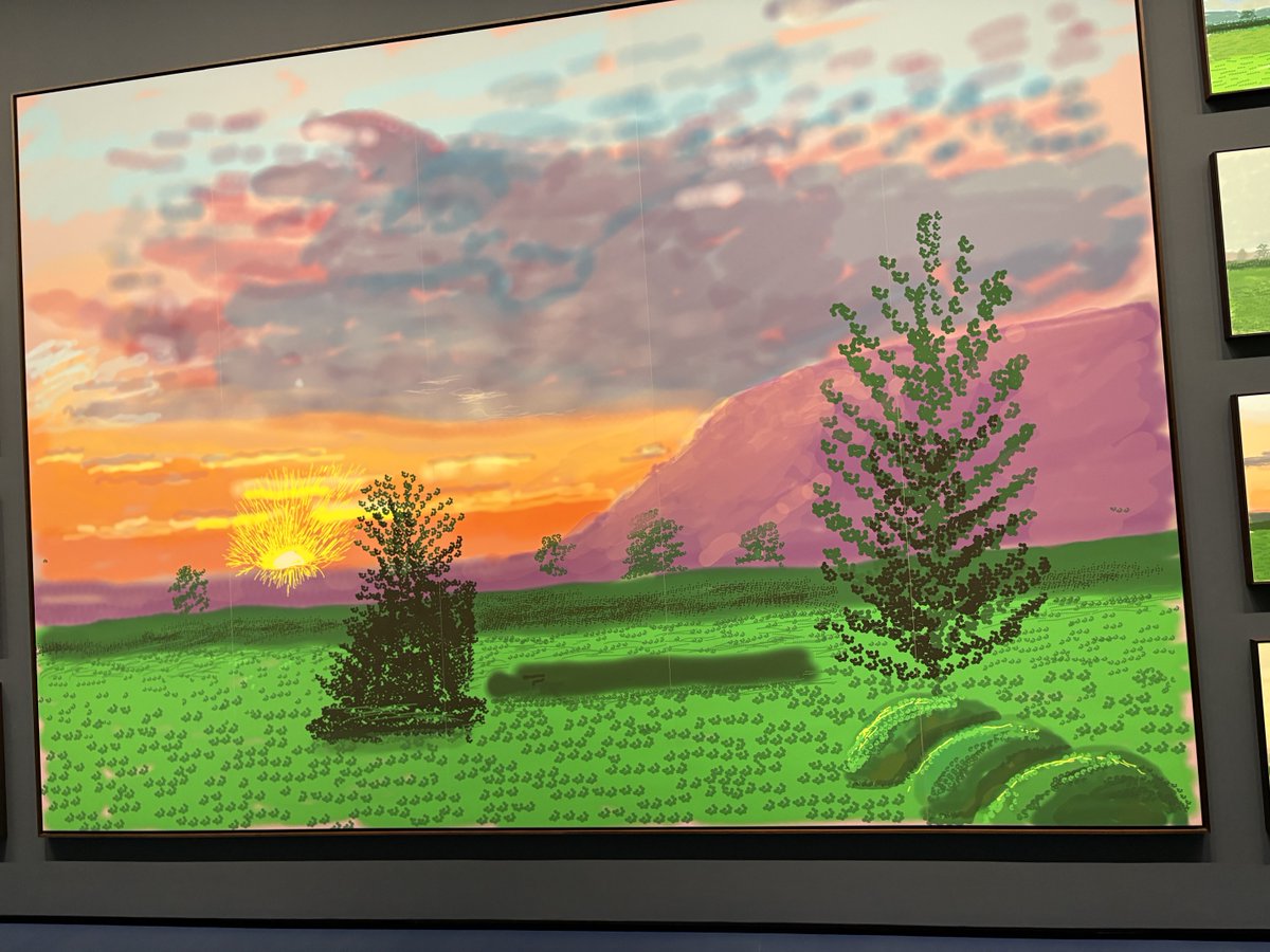 campbellclaret's tweet photo. Exactly one year ago today we went to the David Hockney exhibition in Paris. It was absolutely fantastic. Tree of the Day is any tree that he painted. He did it so well. What a talent and how much pleasure he will continue to give for the rest of time RIP https://t.co/hJBNyZ8Wj3