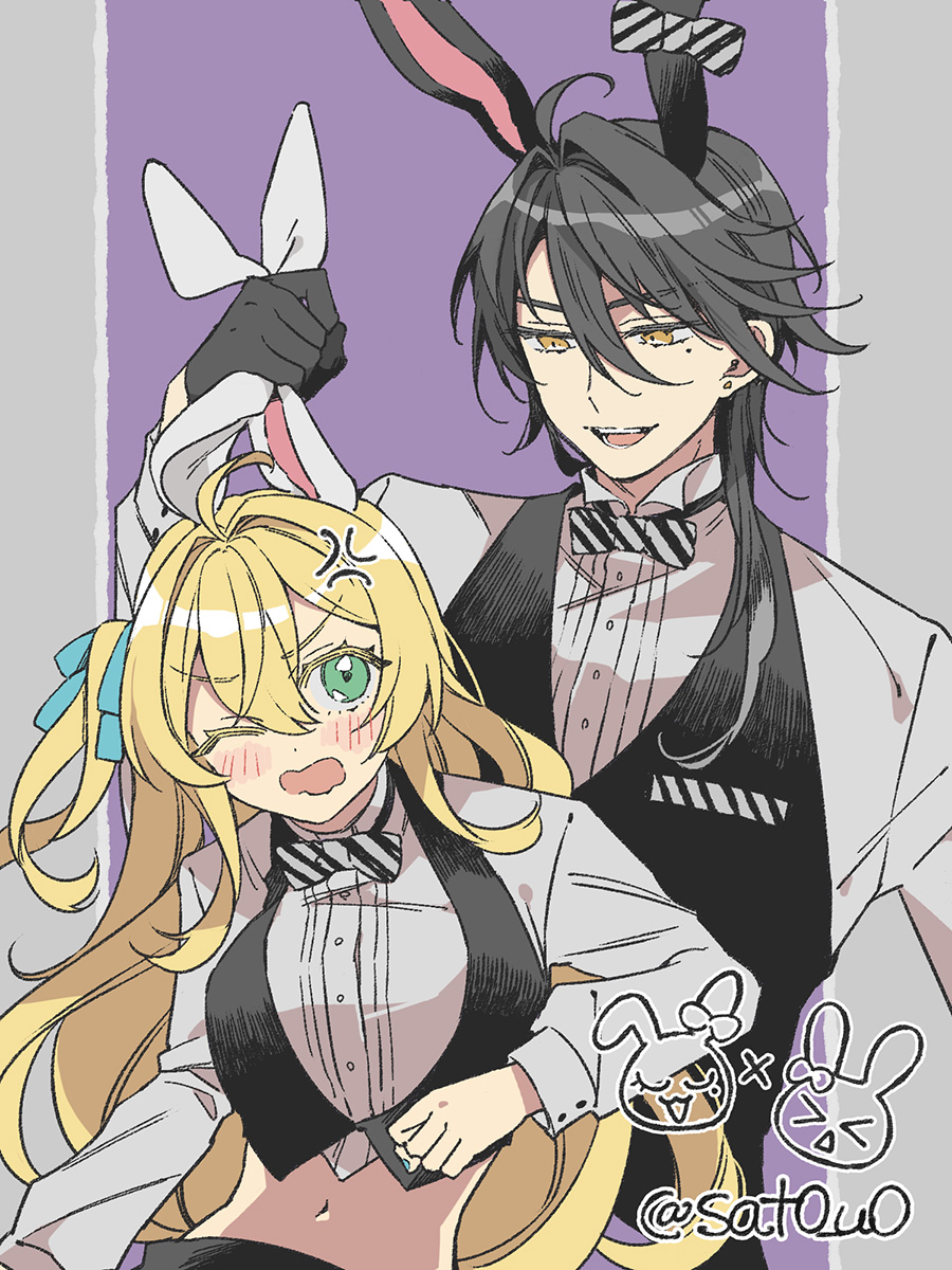 sat0_u0's tweet photo. 白黒バニー🐰兄ソフィ https://t.co/9WkrLhP7OX