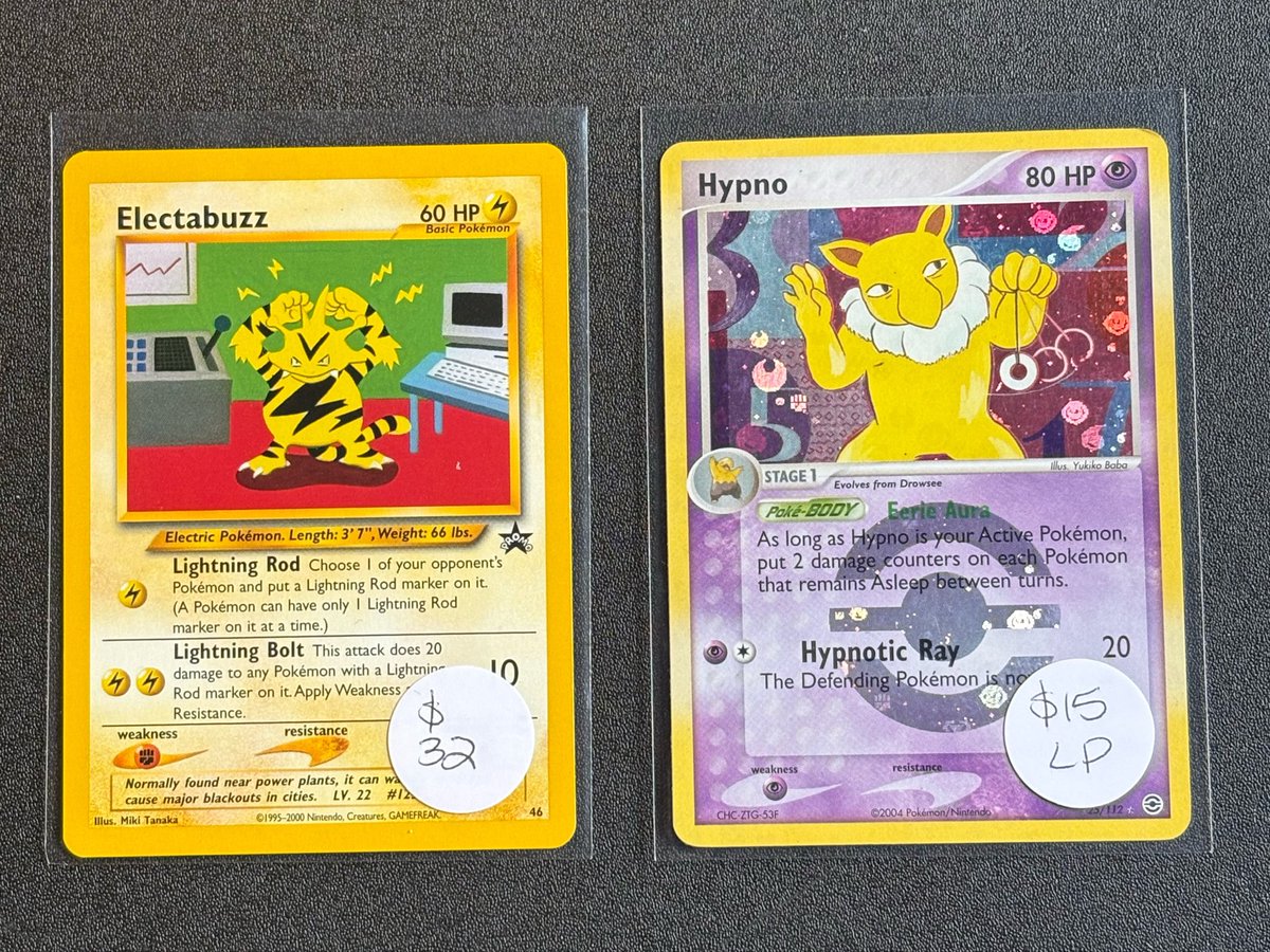 XxpokemonG's tweet photo. 🔮Pop-up Sale🔮

Comment name to claim

💰V*nmo or PPal
📦 Shipping to US only

PWE-additional $1 (4 cards max) buyer discretion 
BMWT- additional $5

@BUYSELLTRADETCG 
@FTC_MARKET 
@TattooedBST 
@CardboardBanger https://t.co/kGda41Yyqv