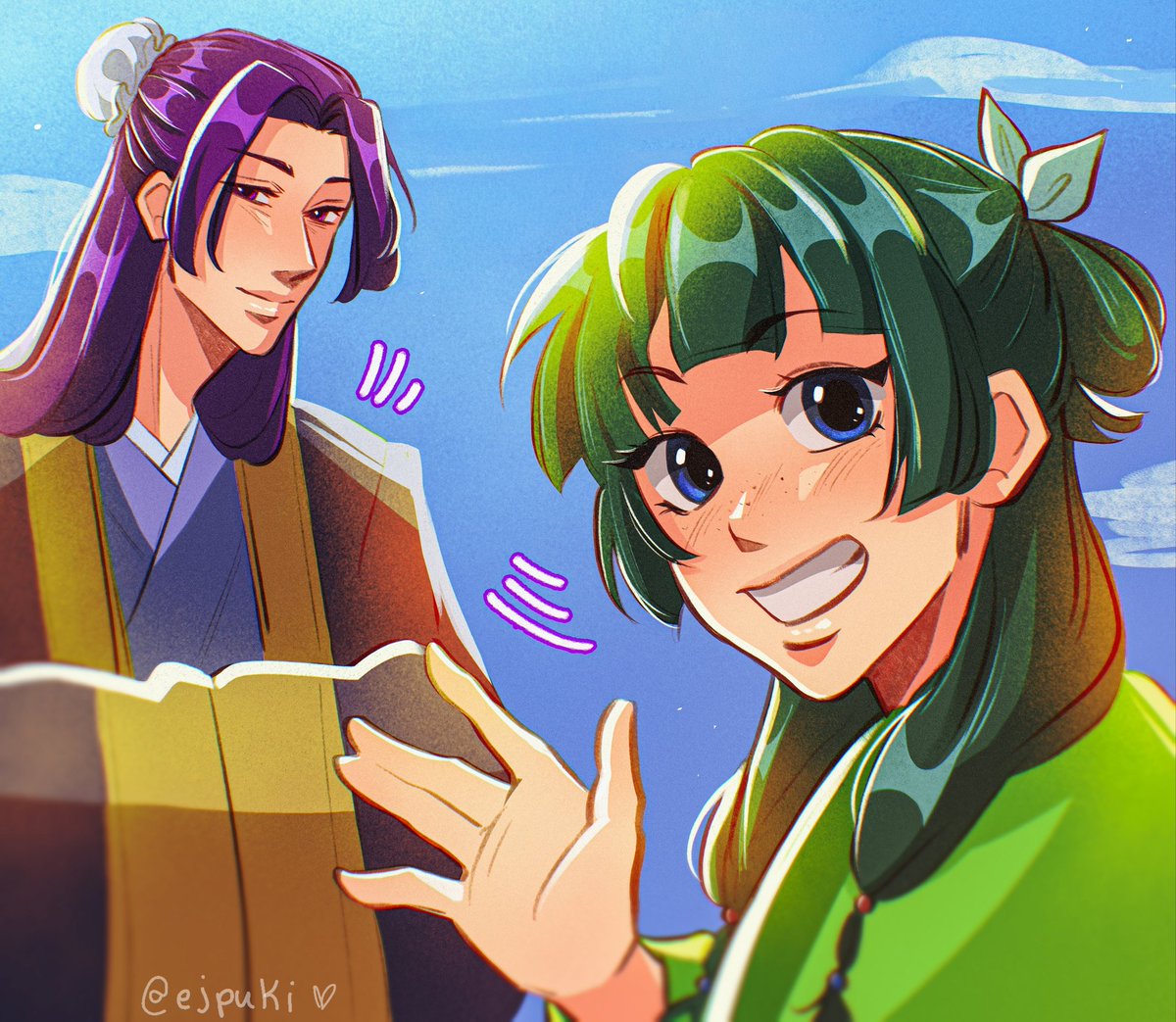 Ejpuki's tweet photo. My shaylas... 
yuri Jinmao https://t.co/4If7If850X