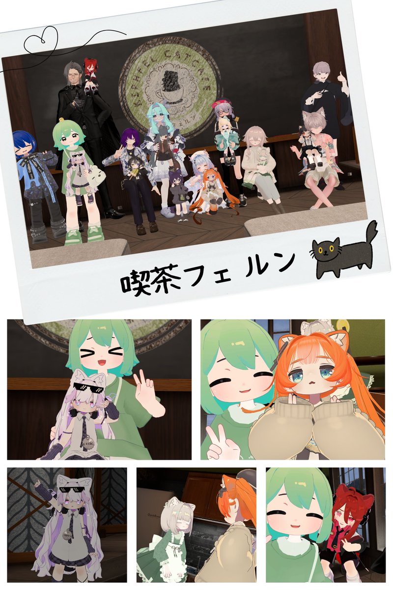Metqmn's tweet photo. #VRCフェルン
ｷｭｰﾄすぎて心臓が何度か止まりました！
こっそり推してるのがバレたので堂々と推していきます！

新人さんも一生懸命働いてて可愛かった～！ https://t.co/FquPsExHUC