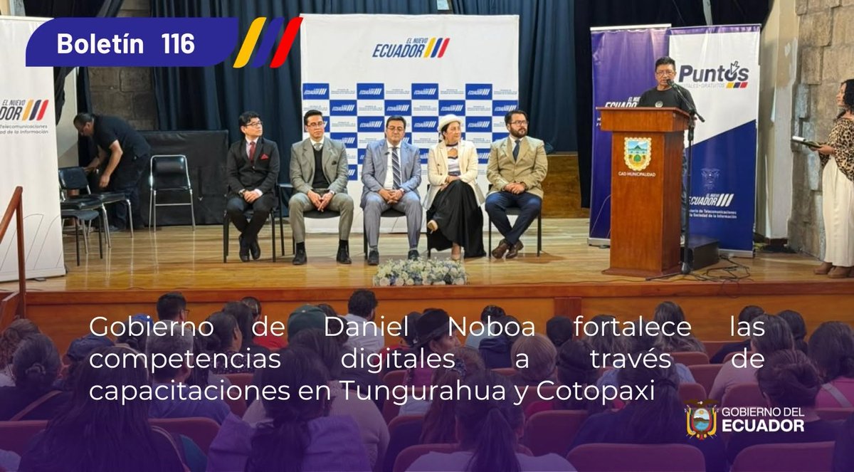 ChicoLlano's tweet photo. 1️⃣8️⃣0️⃣ciudadanos dieron un paso más hacia nuevas oportunidades gracias a la tecnología.
🫡 Conoce cómo los Puntos Digitales Gratuitos siguen transformando vidas en Ecuador.
👇 Lee la información completa en nuestro boletín: https://t.co/S5rIflh2jX
#GobiernoDelEcuador https://t.co/UdhcpuV2mw
