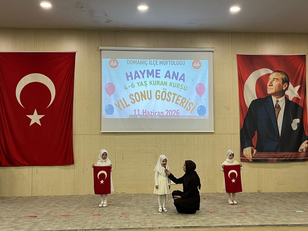 tcdomanic's tweet photo. Kaymakamımız Sayın Serhat BAĞCI, Domaniç İlçe Müftülüğü Hayme Ana 4-6 yaş Kur-an kursu yıl sonu gösterisine katıldı.

https://t.co/WmtanlkPqd https://t.co/LGHrwhJeUr