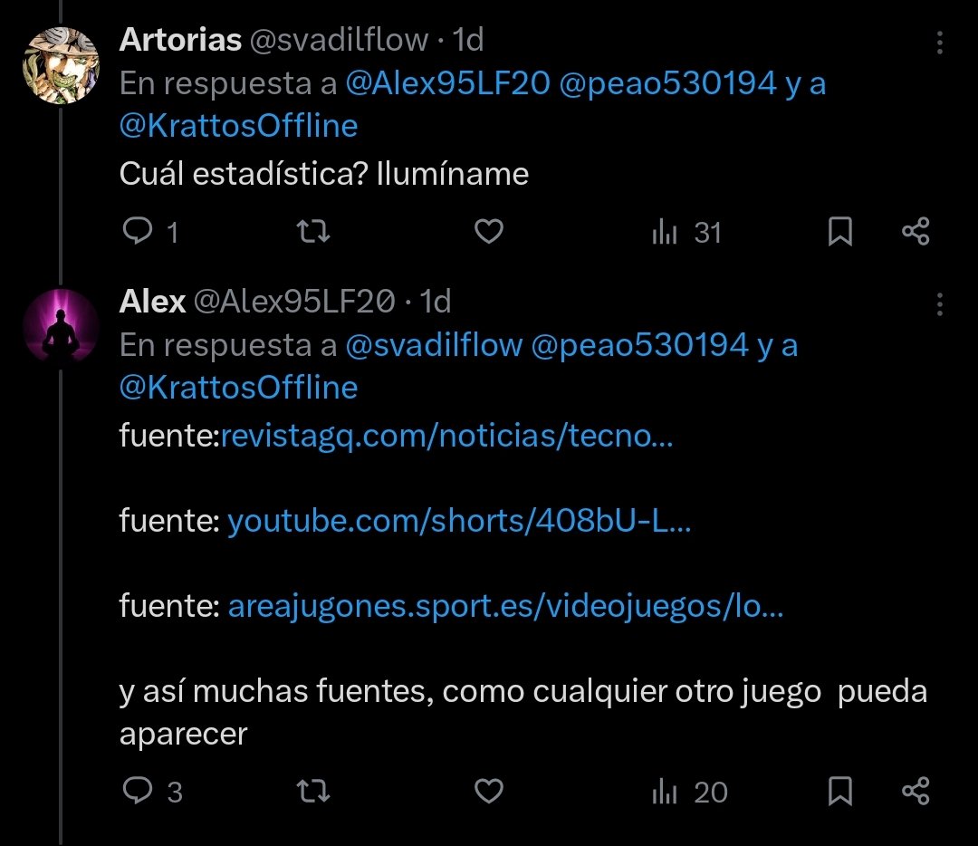 Alex95LF20's tweet photo. @svadilflow @peao530194 @KrattosOffline Raro eso eeh, quizás se auto borro por los enlaces externos https://t.co/ikDJpjGLEY