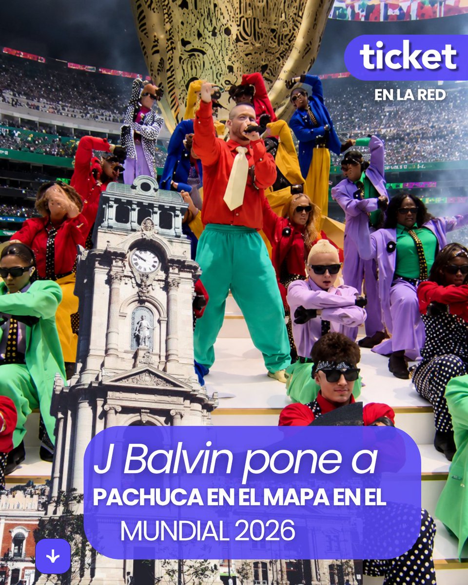 TicketCriterio's tweet photo. 🌎 ¡#Pachuca en el escenario mundial! #JBalvin la menciona en la inauguración del #Mundial2026 

https://t.co/GXdCKmgxH7 https://t.co/PW8TiTu1xK