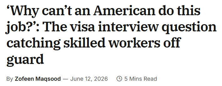 chancy_luck's tweet photo. "Why can’t an American do this instead of you?” is the question rattling immigration attorneys. 

It's coming up in interviews for the uncapped L-1B and E-2 visas.

Solid question. https://t.co/gxmnCTFLOS