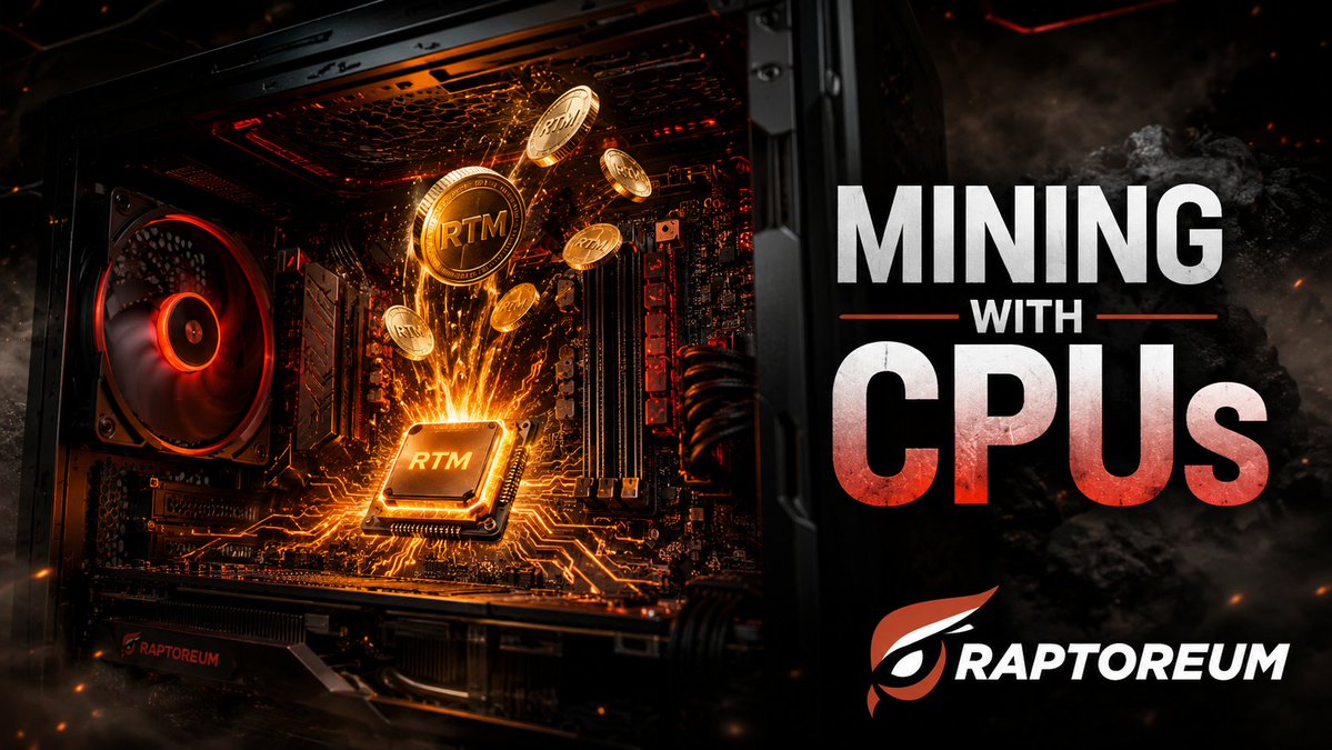 raptoreum's tweet photo. Get started with CPU mining: choose a pool, configure XMRig or Wyvern &amp; start earning RTM.

Share your hash rate!

https://t.co/eErfhuxJip

#Mining #CPU #GhostRider https://t.co/0ZBGvcu5Yz