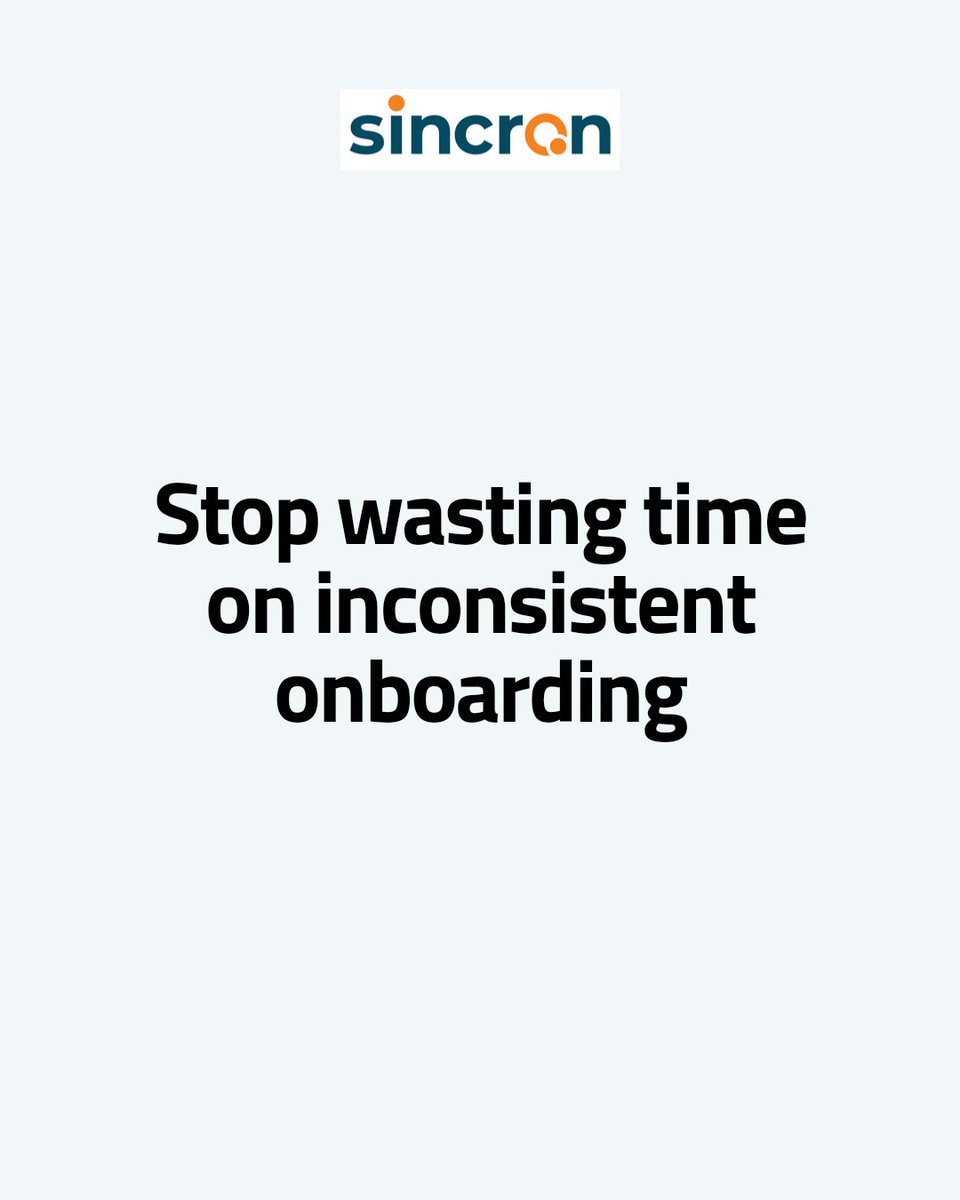 sincronhr's tweet photo. Inconsistent onboarding wastes time and risks compliance. Sincron HR helps you build repeatable people processes that reduce admin chaos and strengthen workforce visibility. Start structuring your HR for growth today. #HR https://t.co/nshmOkyHeQ