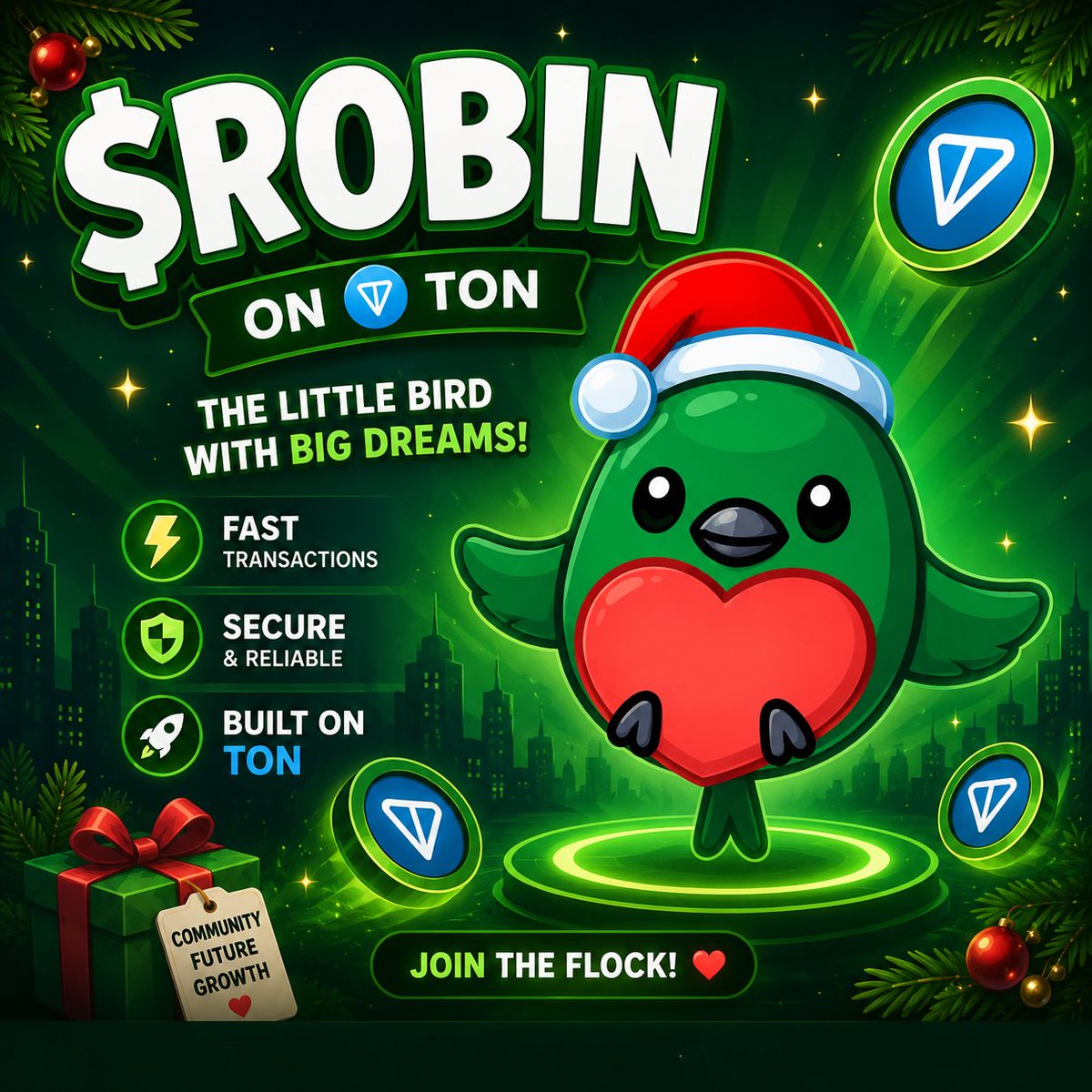 Robinonton's tweet photo. 🐦❤️ Meet the little bird with big dreams.

$ROBIN is taking flight on TON.

⚡ Fast
🔒 Secure
🚀 Built on TON

The flock is growing every day.

Join us and fly higher together. ❤️

#ROBIN #TON #TONNetwork #Memecoin #CryptoTwitter
#Gram https://t.co/58gVdYASsp
