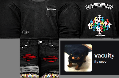 sevviathan's tweet photo. new fit
join vacuity - https://t.co/0WIGEAWFRE

#robloxart #roblox #robloxugc #robloxdev #robloxdesigner #robloxclothes #Robloxtwt https://t.co/WR9ltHwuo1