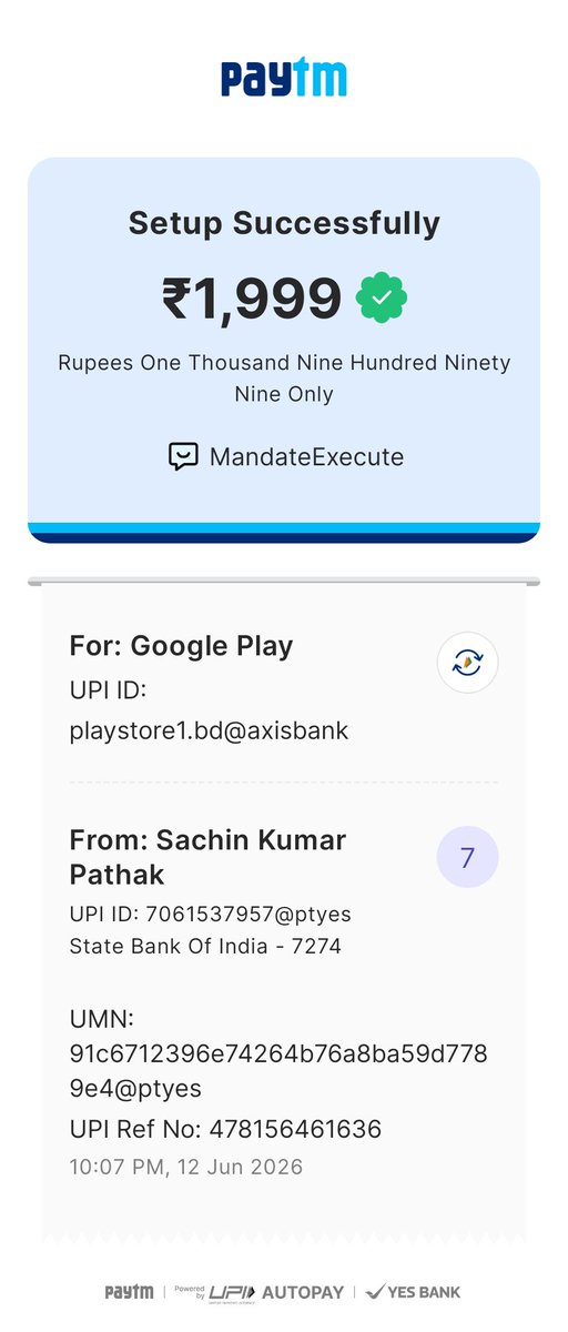 itssachinpathak's tweet photo. I have subscribed to pro plan of claude pro.Which was not delivered and amount also deducted from my account and subscription is on.I was logged in with other gmail on claude and playstore was signed in with other gmail.After the payment successfull I didn't get any mail or anything.