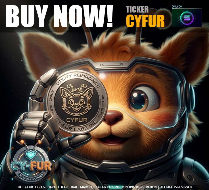 CyFurCoin's tweet photo. One Meme Coin Above Them All! Buy Today!  #CyFurToken #CyFur #CyfurLabsInc #CYFUR #Solana #MemeToken #CyfurWebseries https://t.co/B1LsQ6l6nO
