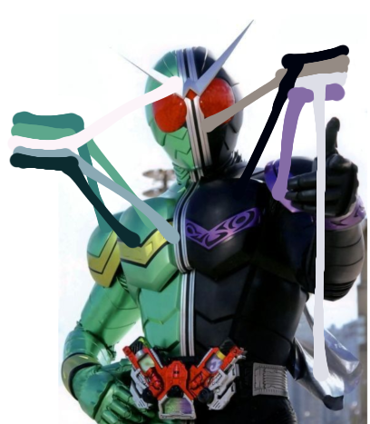 _p2ii_'s tweet photo. the kamen rider double of aroace-ness https://t.co/sOmURkVbKs